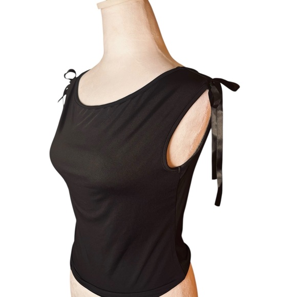 Black Bow Shoulder Top - Picture 3 of 7